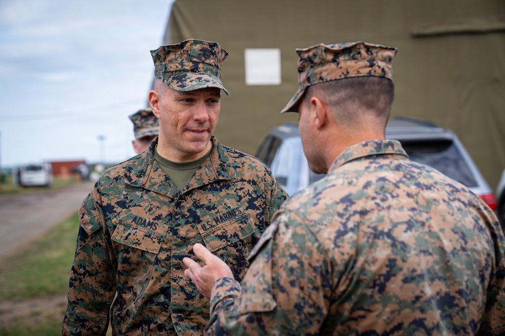 U.S. Marine Corps Maj. Gen. Raymond Adams observes combined arms live fire exercise during Sea Breeze 26