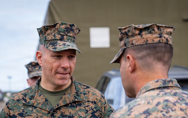 U.S. Marine Corps Maj. Gen. Raymond Adams observes combined arms live fire exercise during Sea Breeze 26