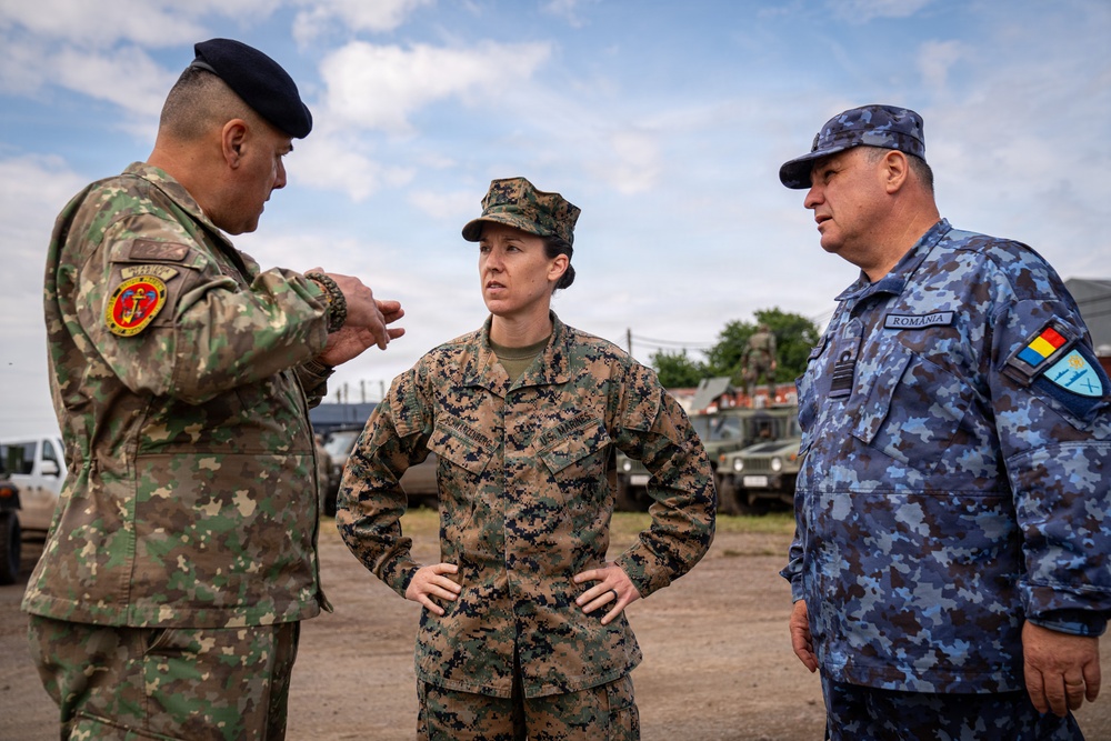 U.S. Marine Corps Maj. Gen. Raymond Adams observes combined arms live fire exercise during Sea Breeze 26