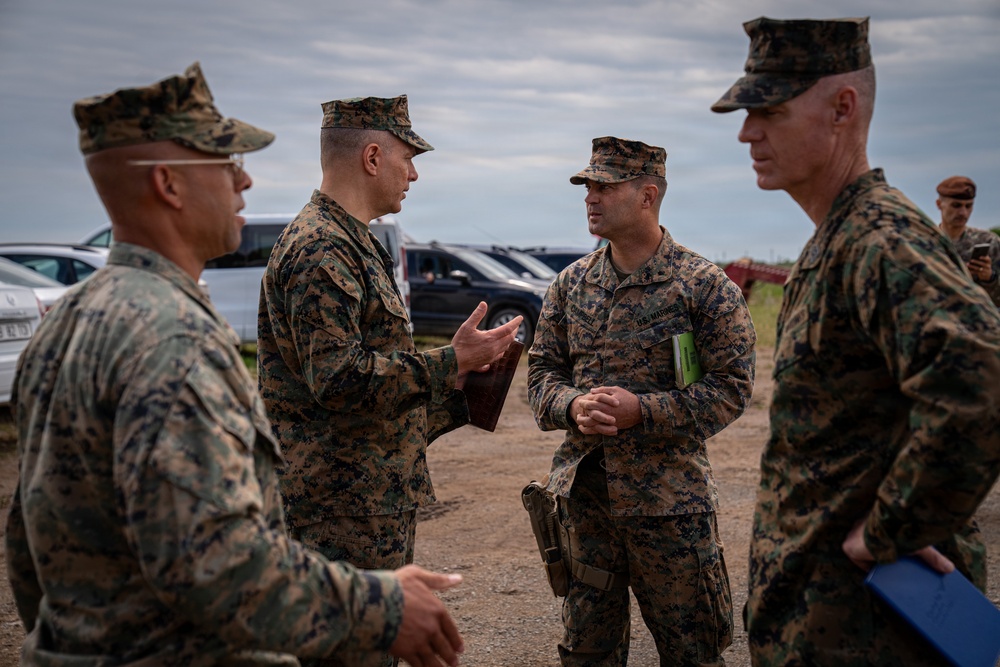 U.S. Marine Corps Maj. Gen. Raymond Adams observes combined arms live fire exercise during Sea Breeze 26