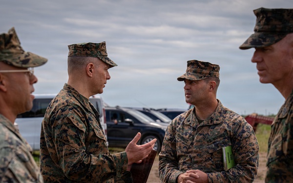 U.S. Marine Corps Maj. Gen. Raymond Adams observes combined arms live fire exercise during Sea Breeze 26