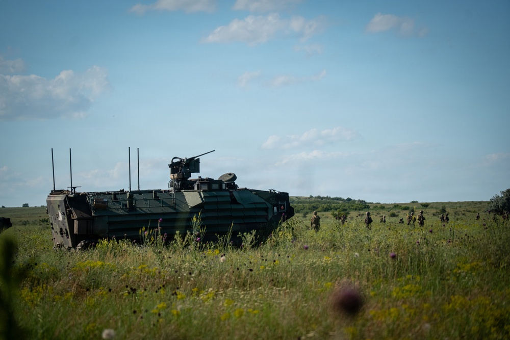 U.S. Marine Corps Maj. Gen. Raymond Adams observes combined arms live fire exercise during Sea Breeze 26