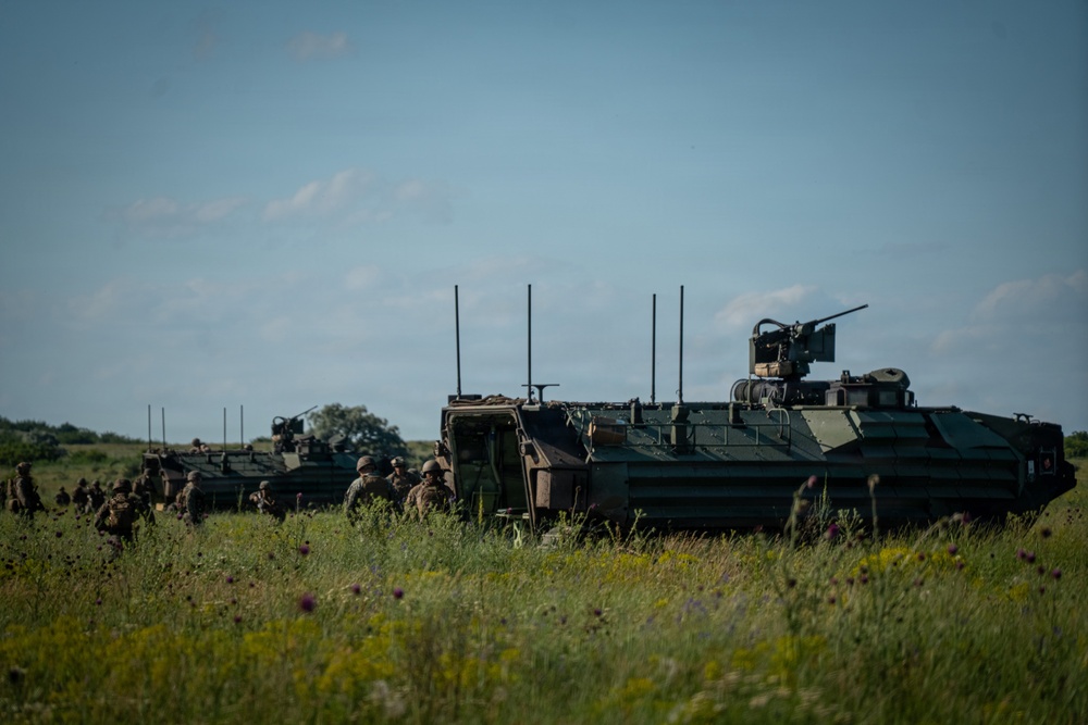 U.S. Marine Corps Maj. Gen. Raymond Adams observes combined arms live fire exercise during Sea Breeze 26