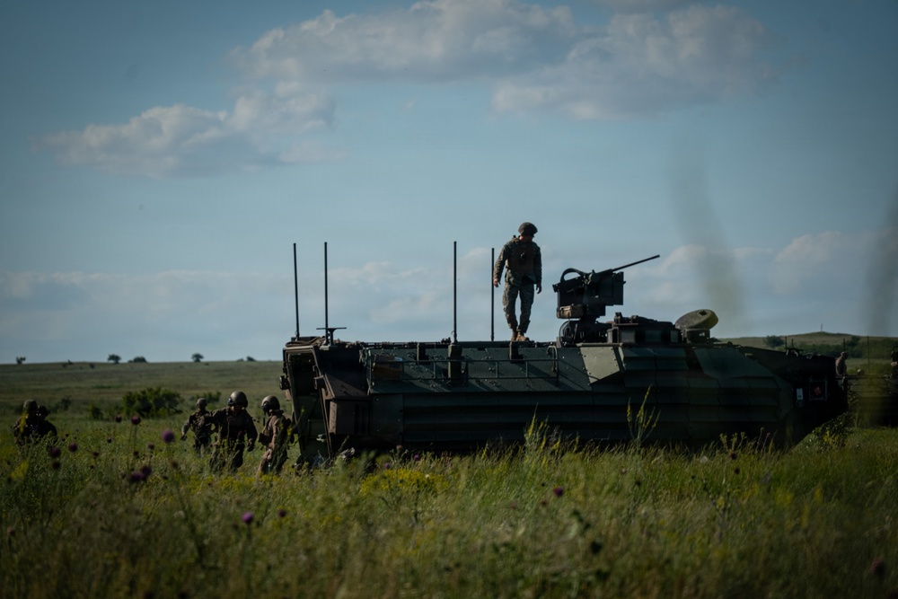 U.S. Marine Corps Maj. Gen. Raymond Adams observes combined arms live fire exercise during Sea Breeze 26