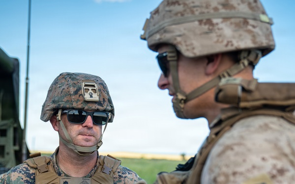 U.S. Marine Corps Maj. Gen. Raymond Adams observes combined arms live fire exercise during Sea Breeze 26