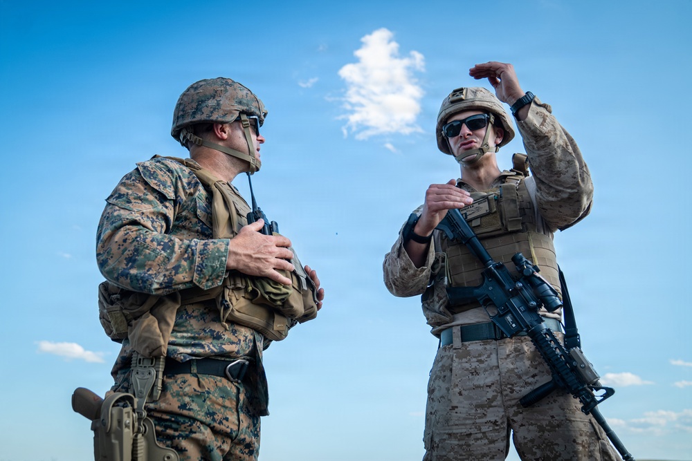 U.S. Marine Corps Maj. Gen. Raymond Adams observes combined arms live fire exercise during Sea Breeze 26