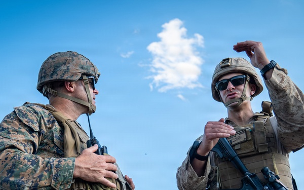 U.S. Marine Corps Maj. Gen. Raymond Adams observes combined arms live fire exercise during Sea Breeze 26