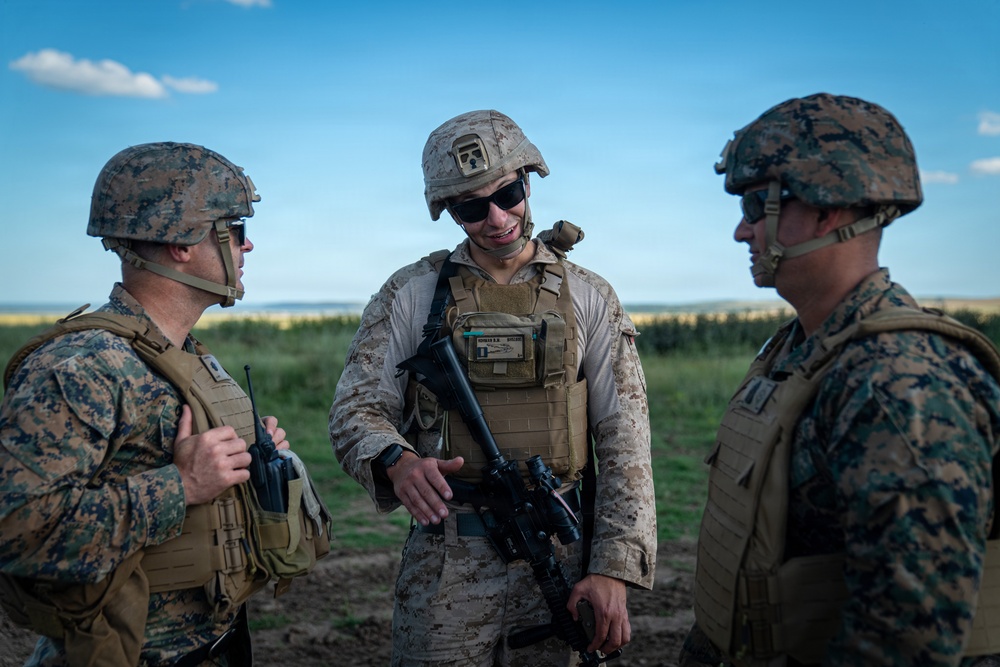 U.S. Marine Corps Maj. Gen. Raymond Adams observes combined arms live fire exercise during Sea Breeze 26