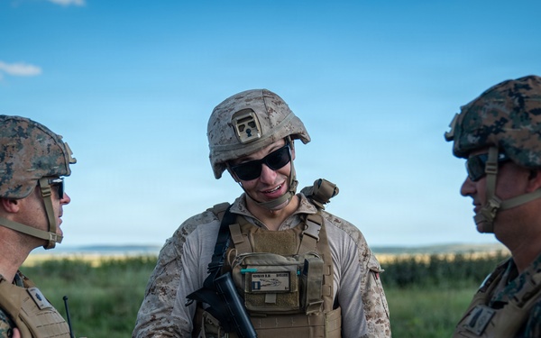 U.S. Marine Corps Maj. Gen. Raymond Adams observes combined arms live fire exercise during Sea Breeze 26
