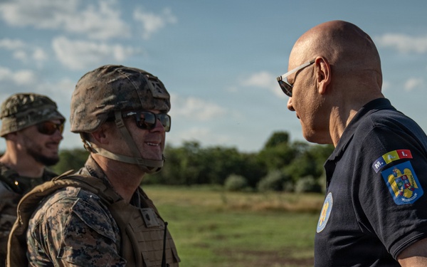 U.S. Marine Corps Maj. Gen. Raymond Adams observes combined arms live fire exercise during Sea Breeze 26