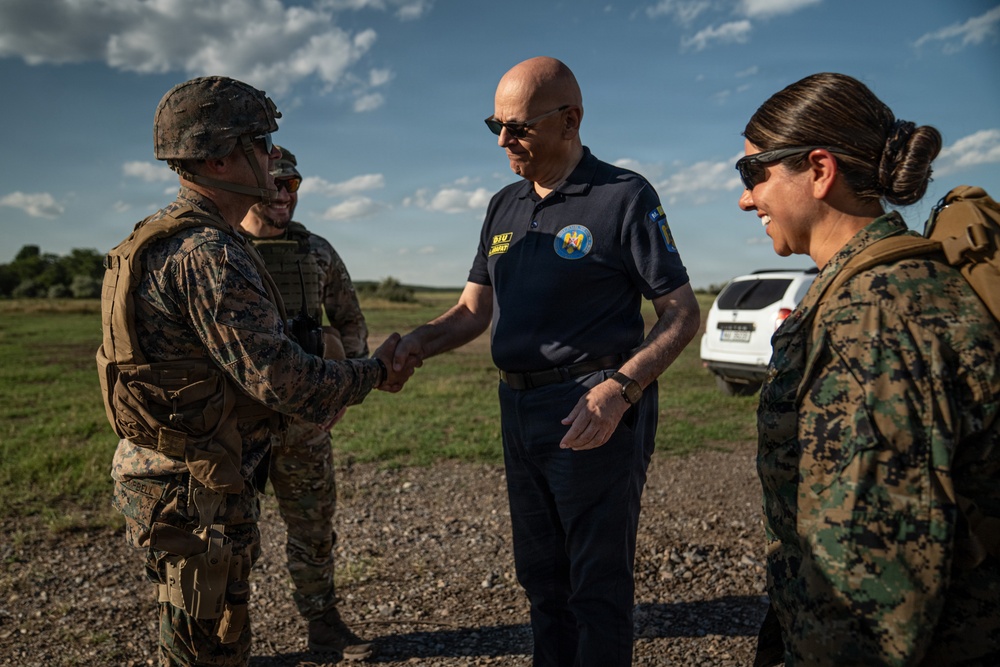 U.S. Marine Corps Maj. Gen. Raymond Adams observes combined arms live fire exercise during Sea Breeze 26