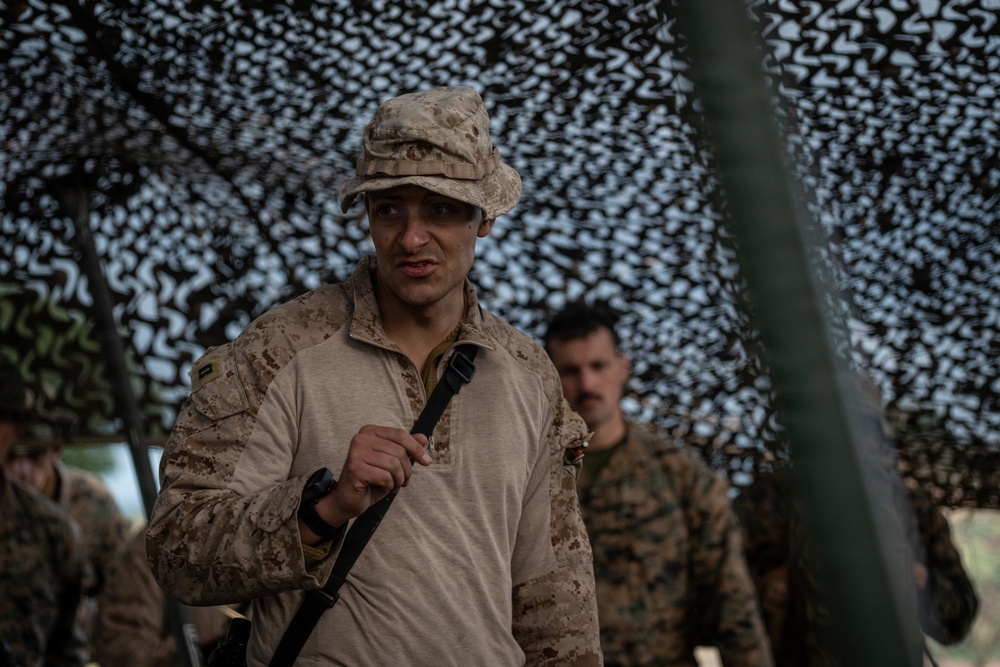 U.S. Marines conduct rehearsal of concept walk before combined arms live fire exercise during Sea Breeze 26