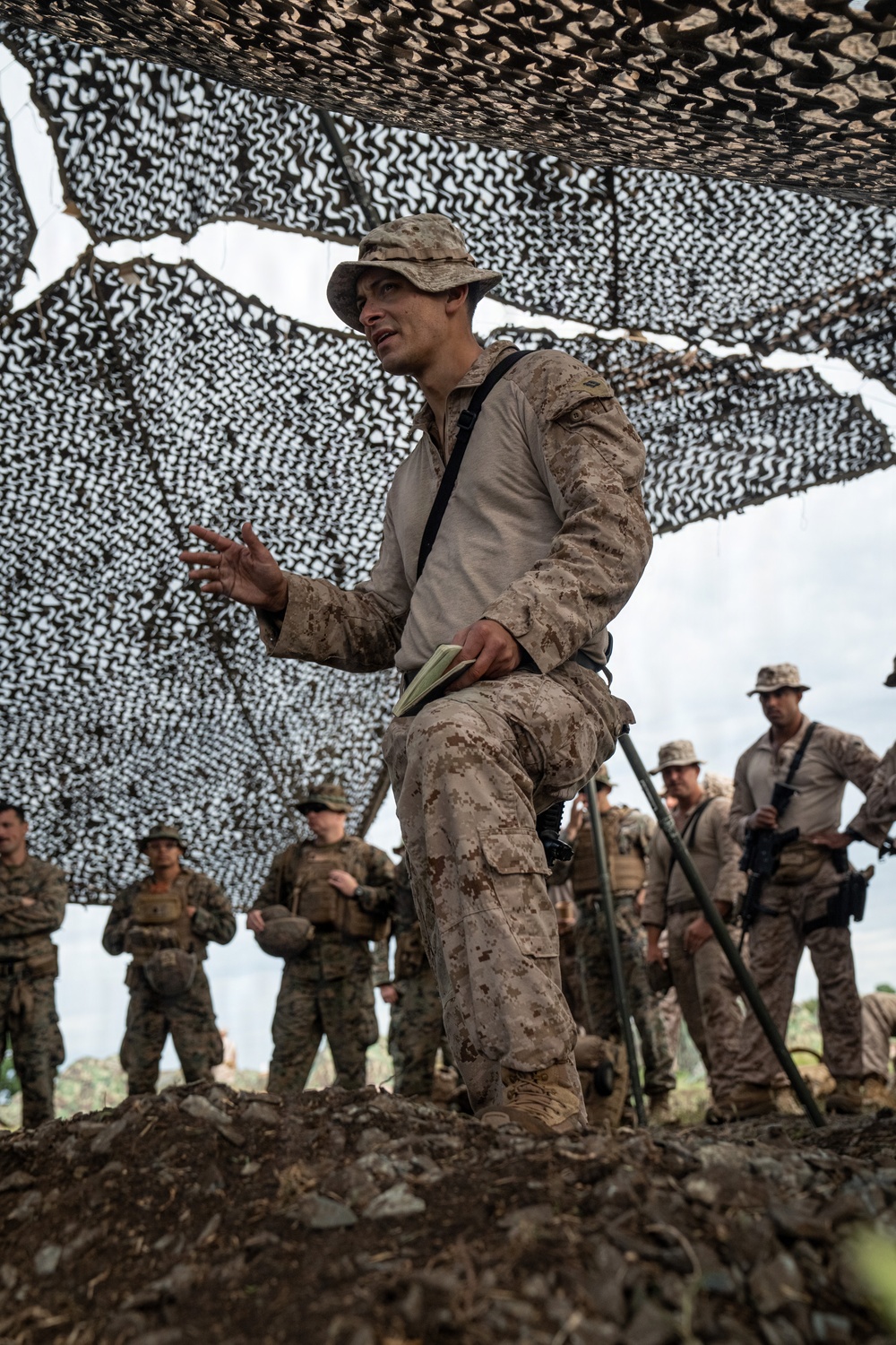 U.S. Marines conduct rehearsal of concept walk before combined arms live fire exercise during Sea Breeze 26