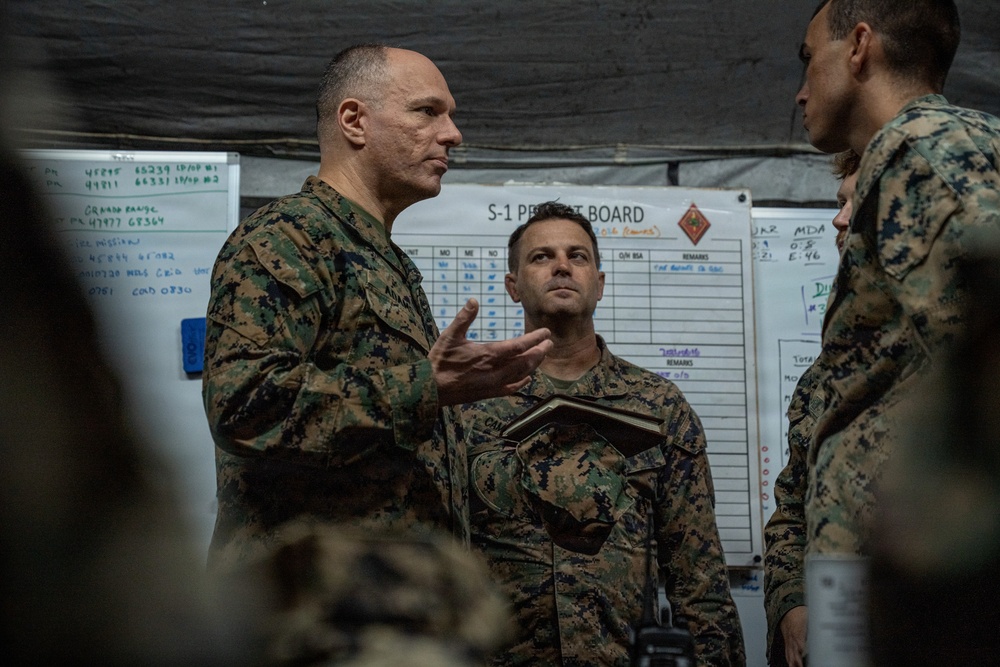 U.S. Marine Corps Maj. Gen. Raymond Adams observes combined arms live fire exercise during Sea Breeze 26