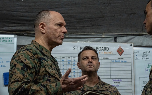 U.S. Marine Corps Maj. Gen. Raymond Adams observes combined arms live fire exercise during Sea Breeze 26