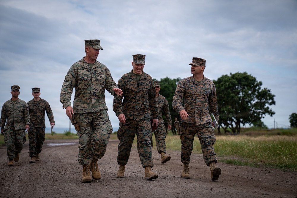 U.S. Marine Corps Maj. Gen. Raymond Adams observes combined arms live fire exercise during Sea Breeze 26