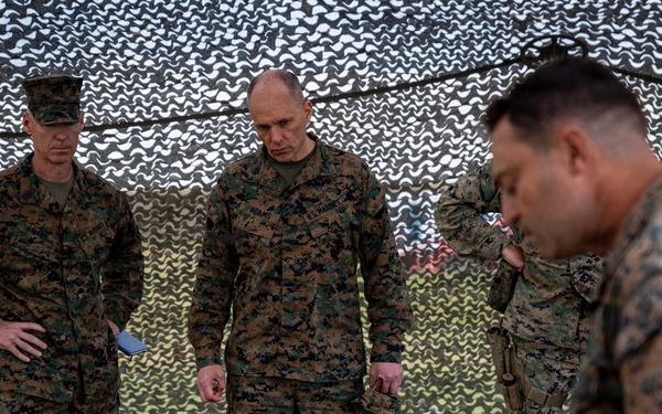 U.S. Marine Corps Maj. Gen. Raymond Adams observes combined arms live fire exercise during Sea Breeze 26