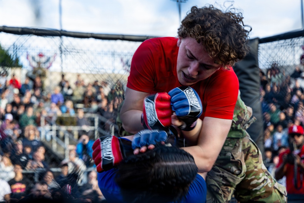 Soldiers compete during JBLM Fight Night as part of Freedom Fest 2026