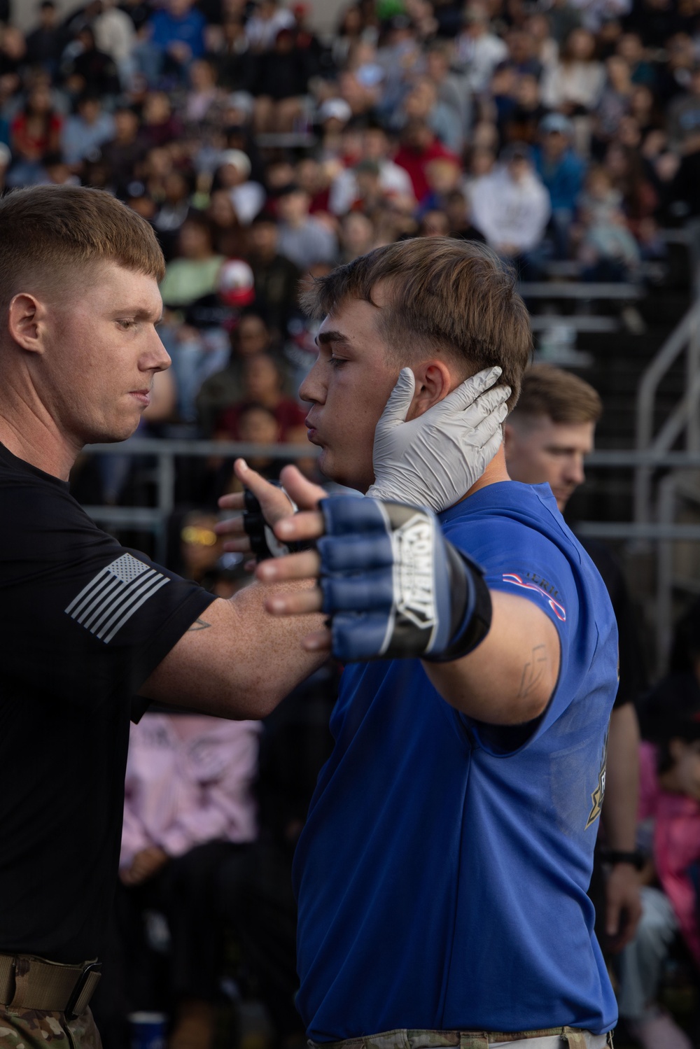 Soldiers compete during JBLM Fight Night as part of Freedom Fest 2026