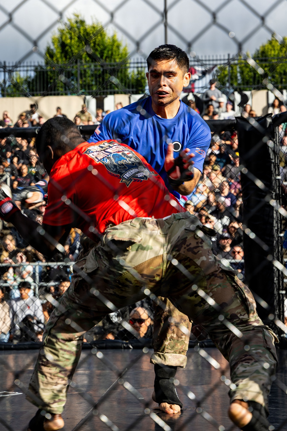Soldiers compete during JBLM Fight Night as part of Freedom Fest 2026