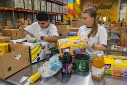 Sailors, Marines Volunteer at Maryland Food Bank During SAIL250 Maryland