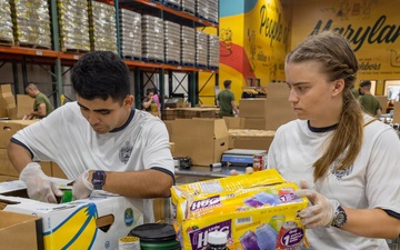 Service Members Package Approximately 13,600 Meals During Maryland Food Bank Volunteer Event