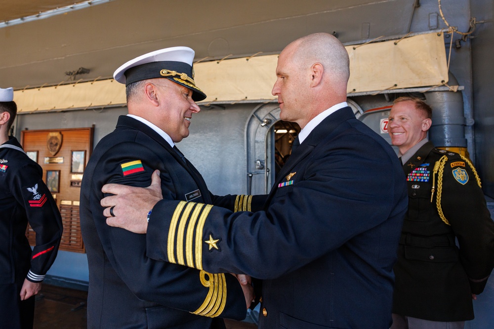USS Mount Whitney Hosts Key Leader Engagment in Klaipeda, Lithuania
