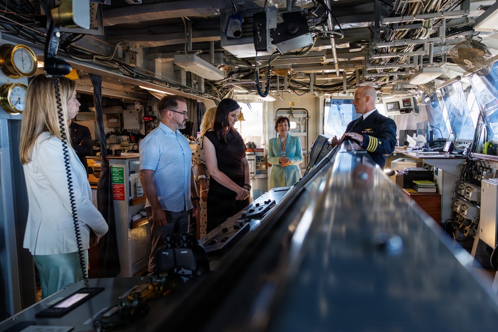 USS Mount Whitney Hosts Key Leader Engagment in Klaipeda, Lithuania