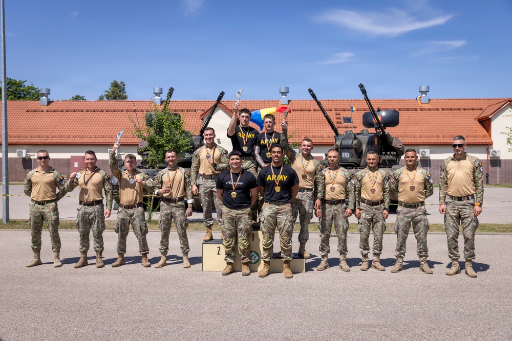 U.S. Army Soldiers strengthen NATO partnership during military competition on Romanian Flag Day