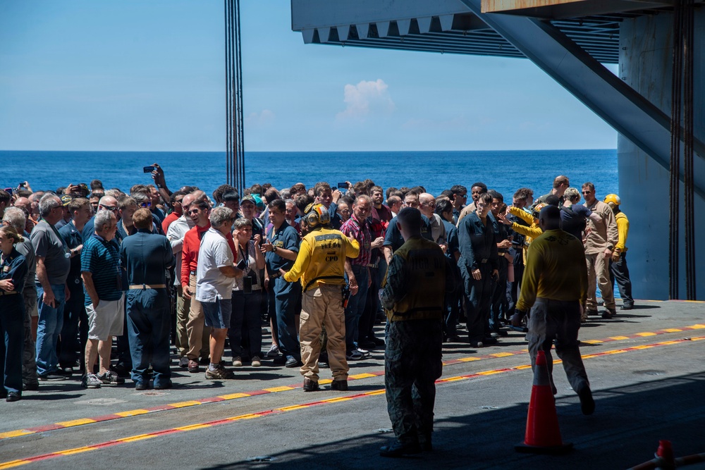 USS Nimitz Conducts Tiger Cruise