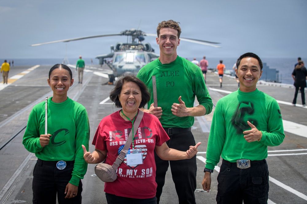 USS Nimitz Conducts Tiger Cruise