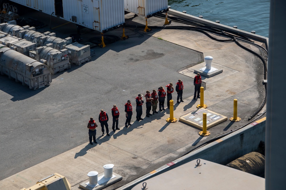 USS Nimitz Pulls into Naval Station Mayport