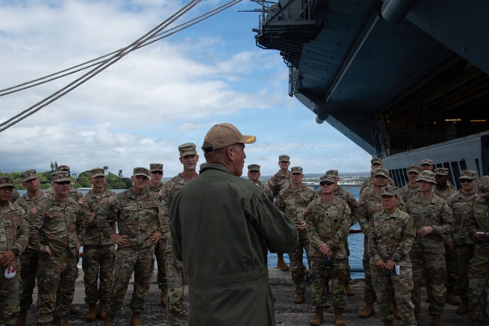U.S. Army Major General Barthomees visits USS Essex