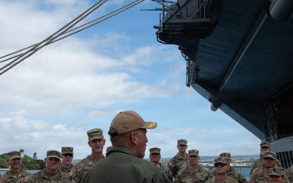 U.S. Army Major General Barthomees visits USS Essex