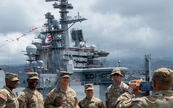 U.S. Army Major General Barthomees visits USS Essex