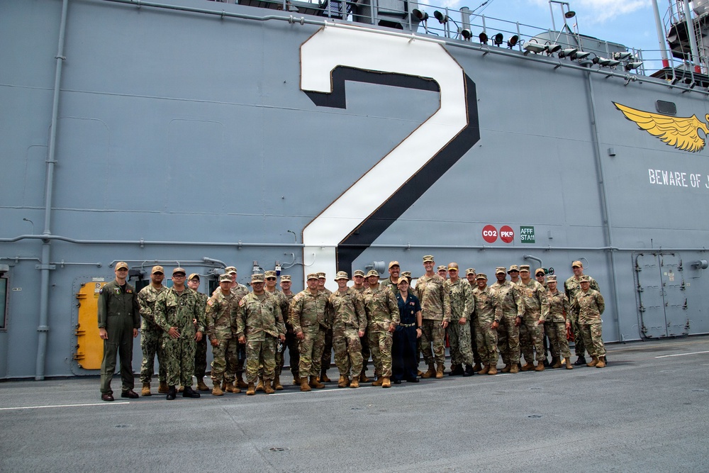 U.S. Army Major General Barthomees visits USS Essex