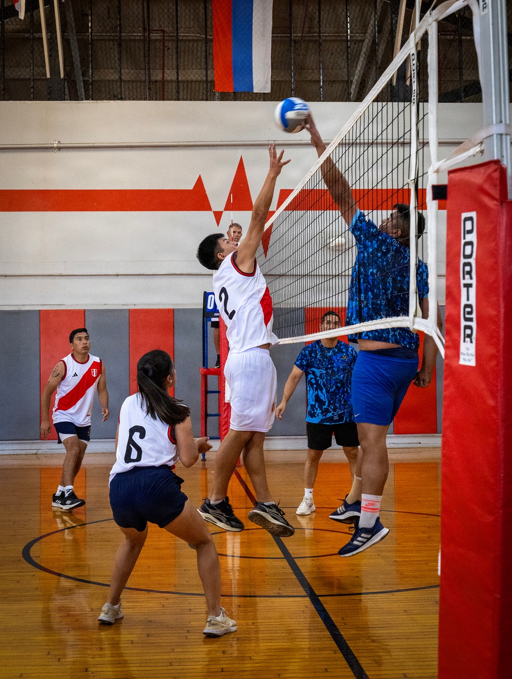 Peru and Chile compete at the Exercise RIMPAC 2026 Indoor Volleyball Competition