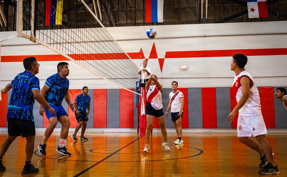 Peru and Chile compete at the Exercise RIMPAC 2026 Indoor Volleyball competition
