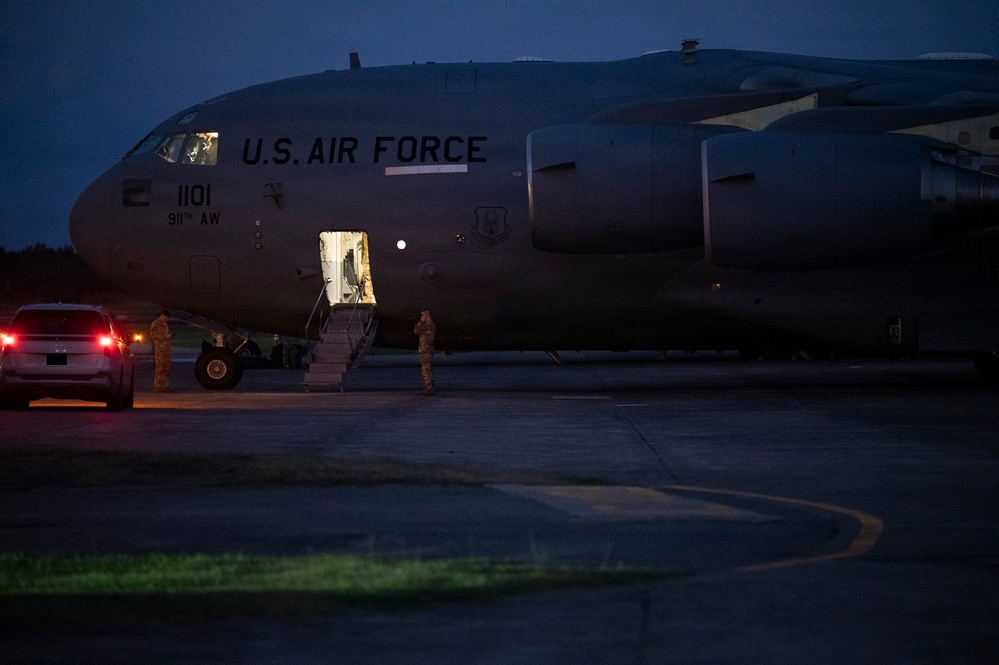 C-17 lands in Puerto Rico in support of Venezuela disaster relief