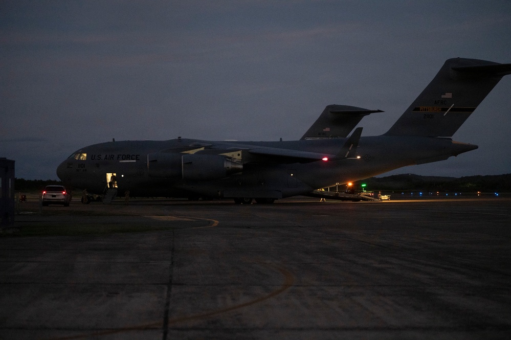 C-17 lands in Puerto Rico in support of Venezuela disaster relief