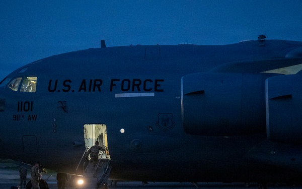 C-17 lands in Puerto Rico in support of Venezuela disaster relief