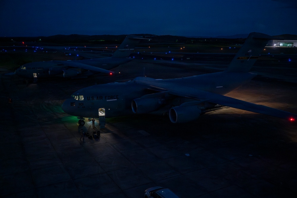 C-17 lands in Puerto Rico in support of Venezuela disaster relief
