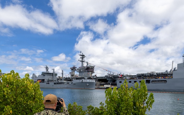 Sailor documents multinational vessels at Joint Base Pearl Harbor-Hickam for RIMPAC 26