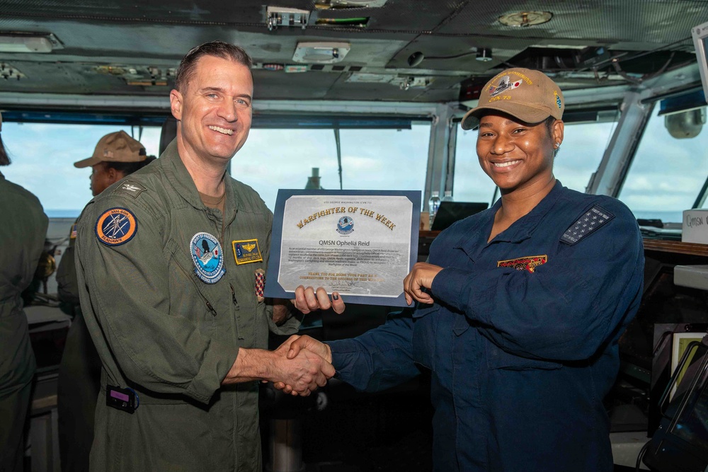 George Washington Recognizes Warfighter of the Week