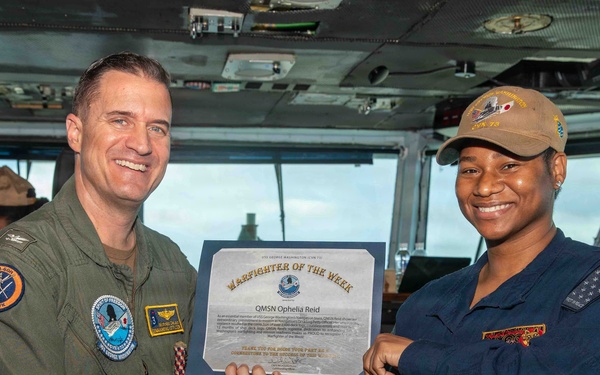 George Washington Recognizes Warfighter of the Week