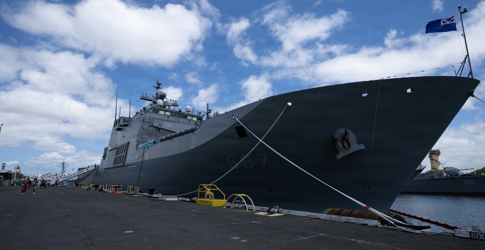 Republic of Korea Navy ship moors at Joint Base Pearl Harbor-Hickam for RIMPAC 26