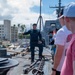 Chilean Navy Sailor provides tour during RIMPAC 26 open ship event