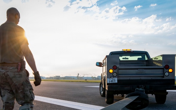 110th Engineers Secure Runway Arresting Systems