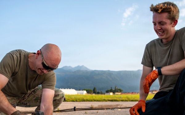110th Engineers Secure Runway Arresting Systems