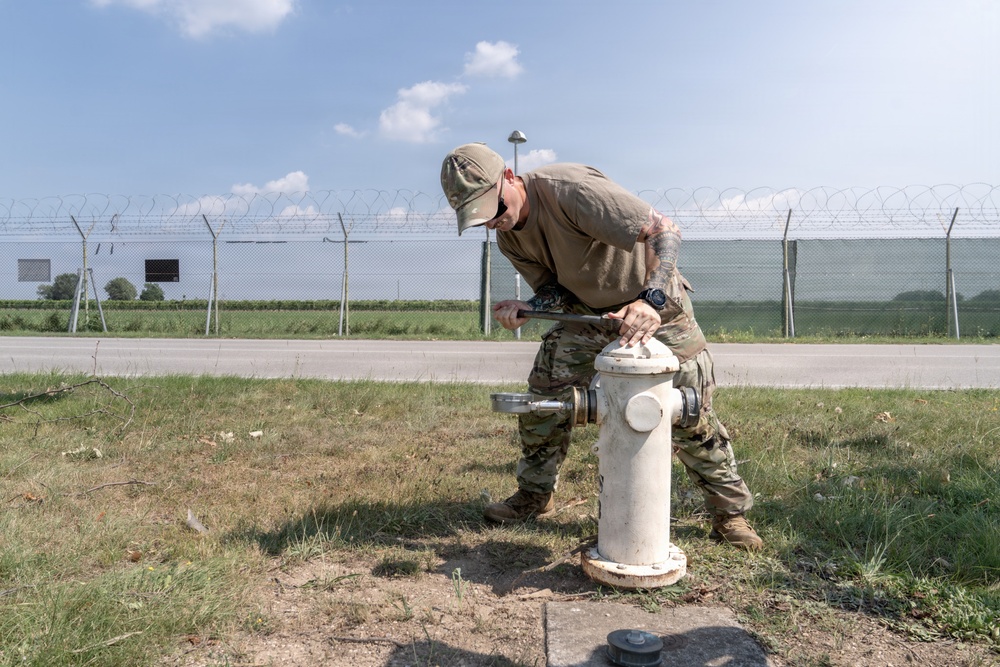 110th Civil Engineers Bolster Aviano Safety with Hydrant Testing
